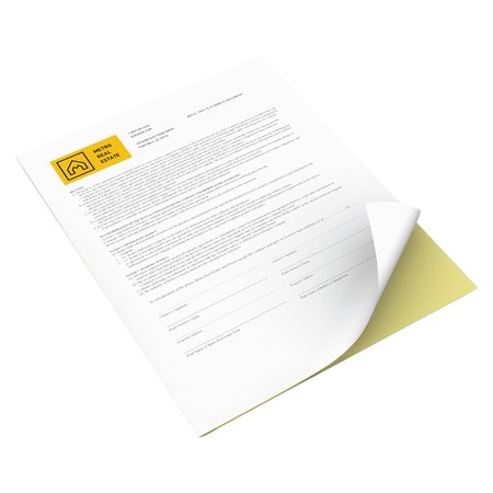 XEROX Vitality Carbonless 2-Part Paper, 8.5 x 11, Canary/White, PK5000 3R12850